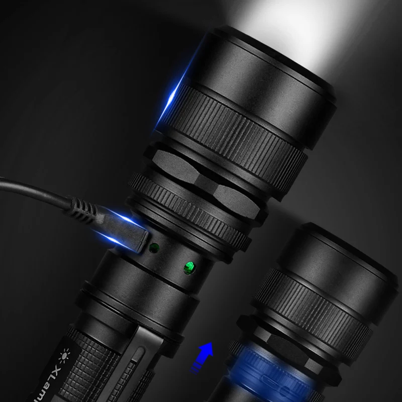 SHENYU светодиодный фонарик высокой мощности тактический Водонепроницаемый USB 18650