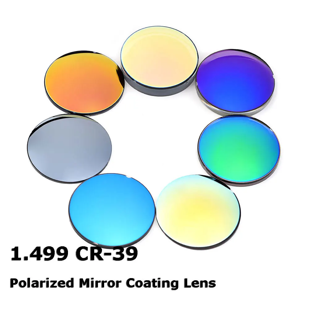 1.499 CR-39 Standard Index Resin Mirror Colourful Coating Polarized Myopia Sunglasses Prescription Optical Lenses
1.499 CR-39 Standard Index Resin Mirror Colourful Coating Polarized Myopia Sunglasses Prescription Optical Lenses