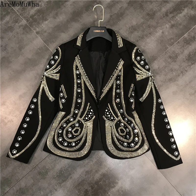 AreMoMuWha 2019 Autumn Winter New Metal Rivet Hot Heavy Design Suit Suit Jacket Short Coat Shirt Female Harajuku Jacket MH349
AreMoMuWha 2019 Autumn Winter New Metal Rivet Hot Heavy Design Suit Suit Jacket Short Coat Shirt Female Harajuku Jacket MH349