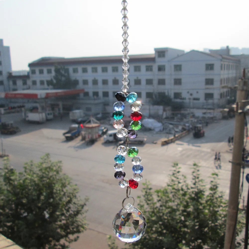 Garland Chakra Spectra 1 Rainbow Suncatcher Glass Crystal Pendulum Lamp Prisms Pendants Drops 40mm M02269-2
Garland Chakra Spectra 1 Rainbow Suncatcher Glass Crystal Pendulum Lamp Prisms Pendants Drops 40mm M02269-2
