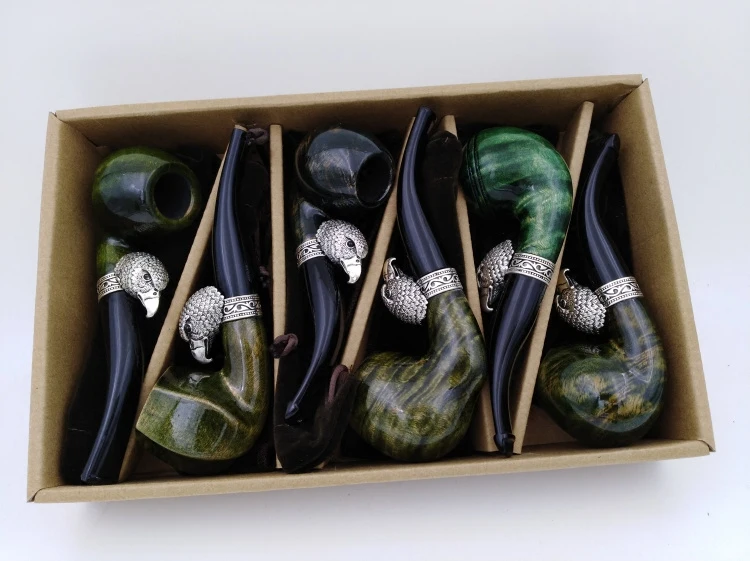New 1pcs manual bending type Smoking pipe wood tobacco Pipe With Eagle decorative color wooden pipe p1306
New 1pcs manual bending type Smoking pipe wood tobacco Pipe With Eagle decorative color wooden pipe p1306