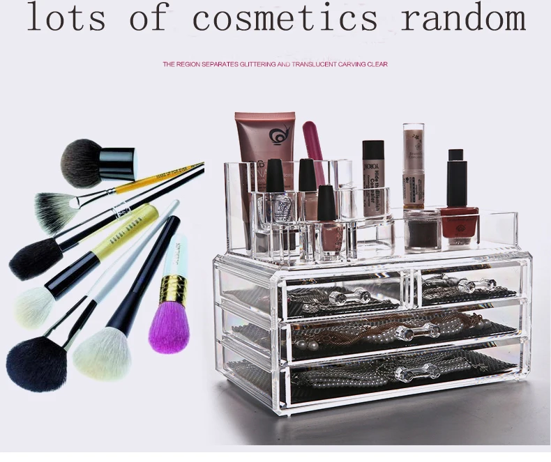 Makeup Case ACRYLIC Clear Cosmetic Organiser Display Box Jewelry box Acrylic Makeup case 4 Drawers
Makeup Case ACRYLIC Clear Cosmetic Organiser Display Box Jewelry box Acrylic Makeup case 4 Drawers