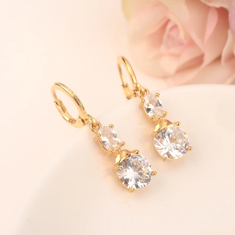 Gold stone Wedding Jewelry Sets Cubic Zirconia Elegant Engagement Earring for Women girls charms gift Accessories drop shipping
Gold stone Wedding Jewelry Sets Cubic Zirconia Elegant Engagement Earring for Women girls charms gift Accessories drop shipping