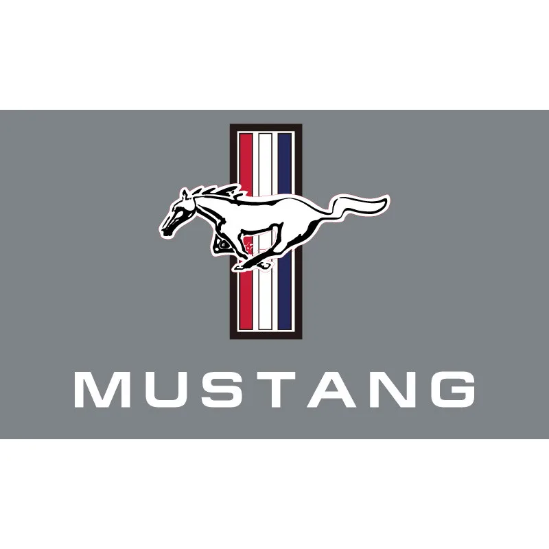 90x150 см 60*90 Mustang серый флаг автомобиль баннер гонки гоночный украшения для Офис
