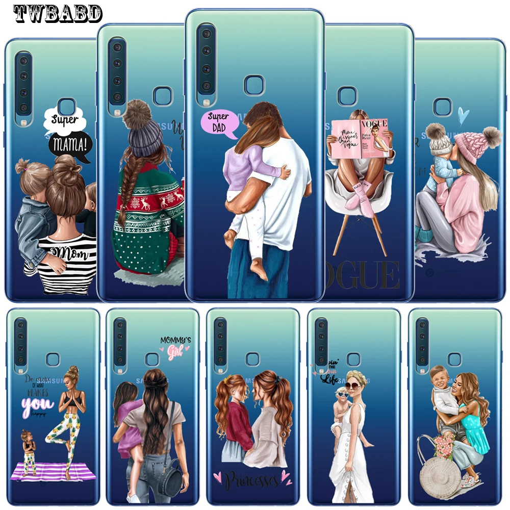 Модный чехол для мамы и дочки Samsung Galaxy A7 2018 A9 A6 A8 Plus A3 A5 2015 2016 2017 | Мобильные телефоны