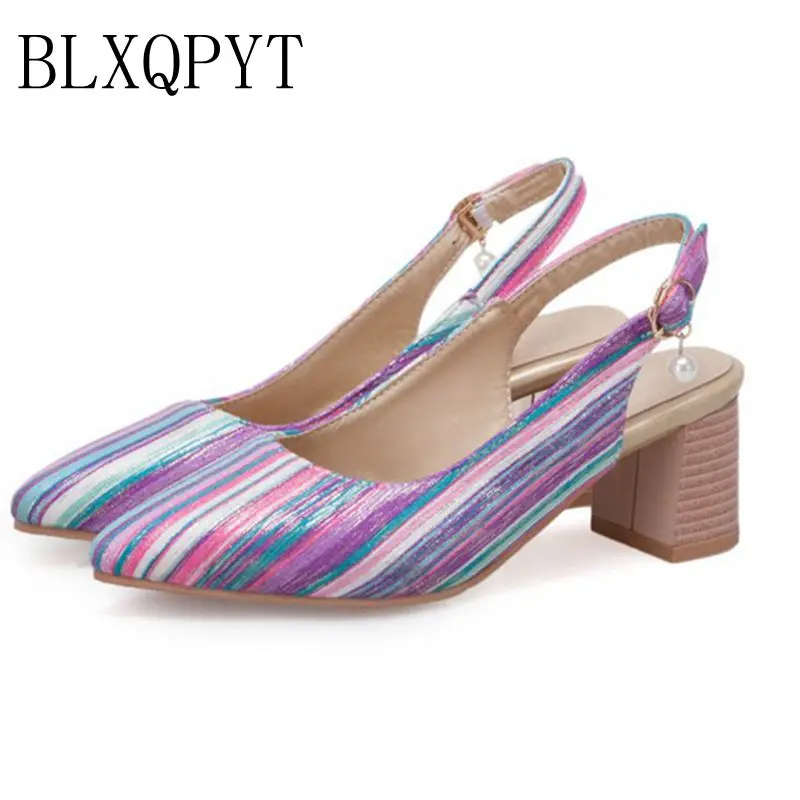 

BLXQPYT Real Sandalias Mujer Big Size 32-50 Shoes Women Sandals High Heels Sapato Feminino Summer Style Chaussure Femme T351