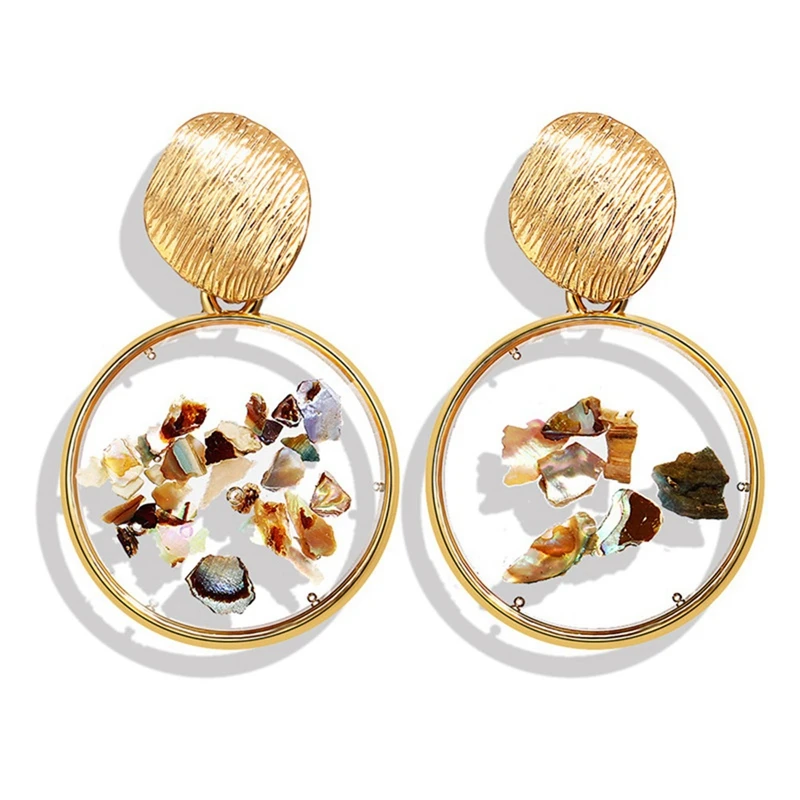 MISANANRYNE New Shell Acrylic Tortoise Korean Earrings Women Resin Round Drop Dangle Earring Brincos Geometric Fashion Jewelry
MISANANRYNE New Shell Acrylic Tortoise Korean Earrings Women Resin Round Drop Dangle Earring Brincos Geometric Fashion Jewelry