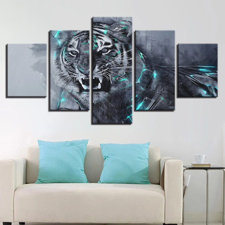 5 pieces HD print fierce tiger animal pictures canvas modular poster frame painting art painting
5 pieces HD print fierce tiger animal pictures canvas modular poster frame painting art painting