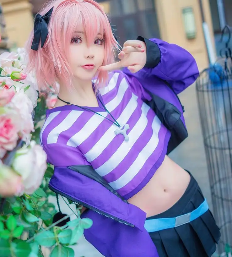 Cosplay Japanese game FGO Fate go Astolfo sailor suit Purple Daily sports wear (4pcs) Cos Clothes
Cosplay Japanese game FGO Fate go Astolfo sailor suit Purple Daily sports wear (4pcs) Cos Clothes