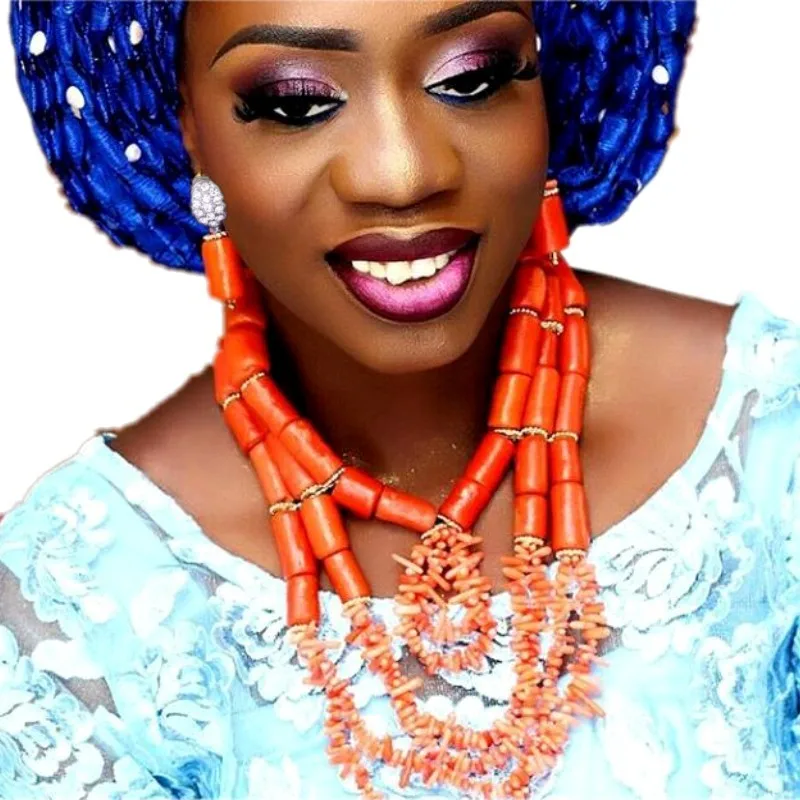Jewellery Set African Nigerian Wedding Beads Set Nature Women Coral Necklace Set 3 Layers Beads Jewelry Set Coral Free Ship 2018
Jewellery Set African Nigerian Wedding Beads Set Nature Women Coral Necklace Set 3 Layers Beads Jewelry Set Coral Free Ship 2018