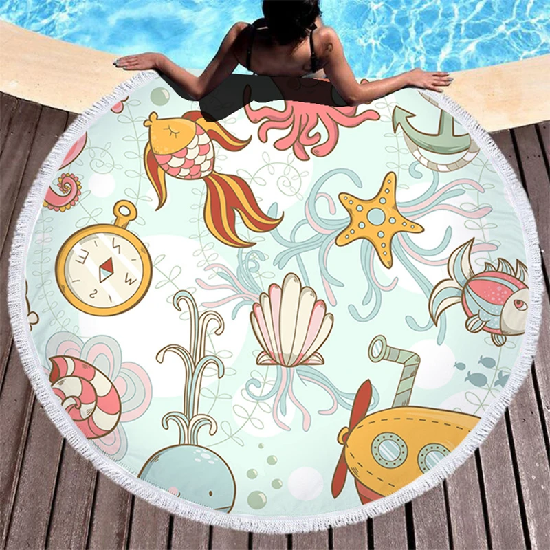 Marine organism Microfiber Towel Beach Towel for Adult Yoga Mat Tassel Large Round Towel Cotton Tapestry Home Decor Blankets
Marine organism Microfiber Towel Beach Towel for Adult Yoga Mat Tassel Large Round Towel Cotton Tapestry Home Decor Blankets