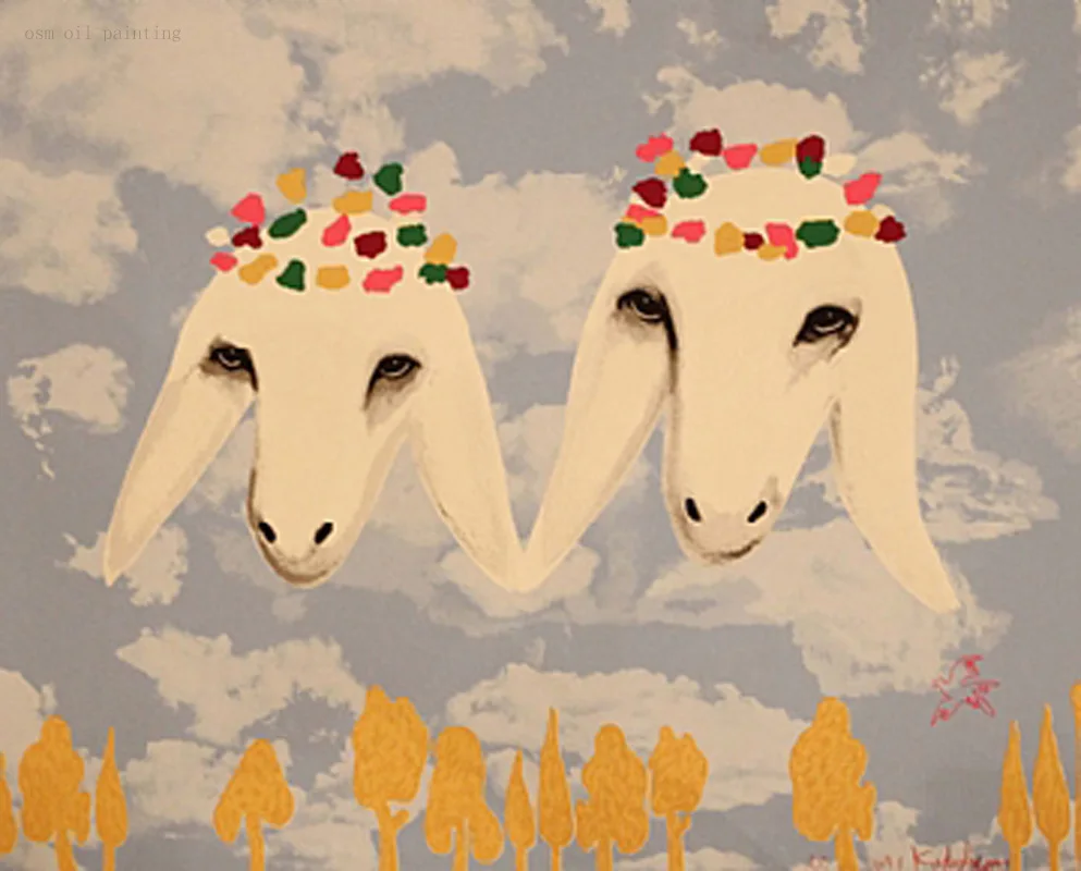 Top Skill Hand-painted Reproduction Top Artist Modern Animal Two Sheep Head Wall Art Oil Painting on Canvas Home Decor Picture
Top Skill Hand-painted Reproduction Top Artist Modern Animal Two Sheep Head Wall Art Oil Painting on Canvas Home Decor Picture