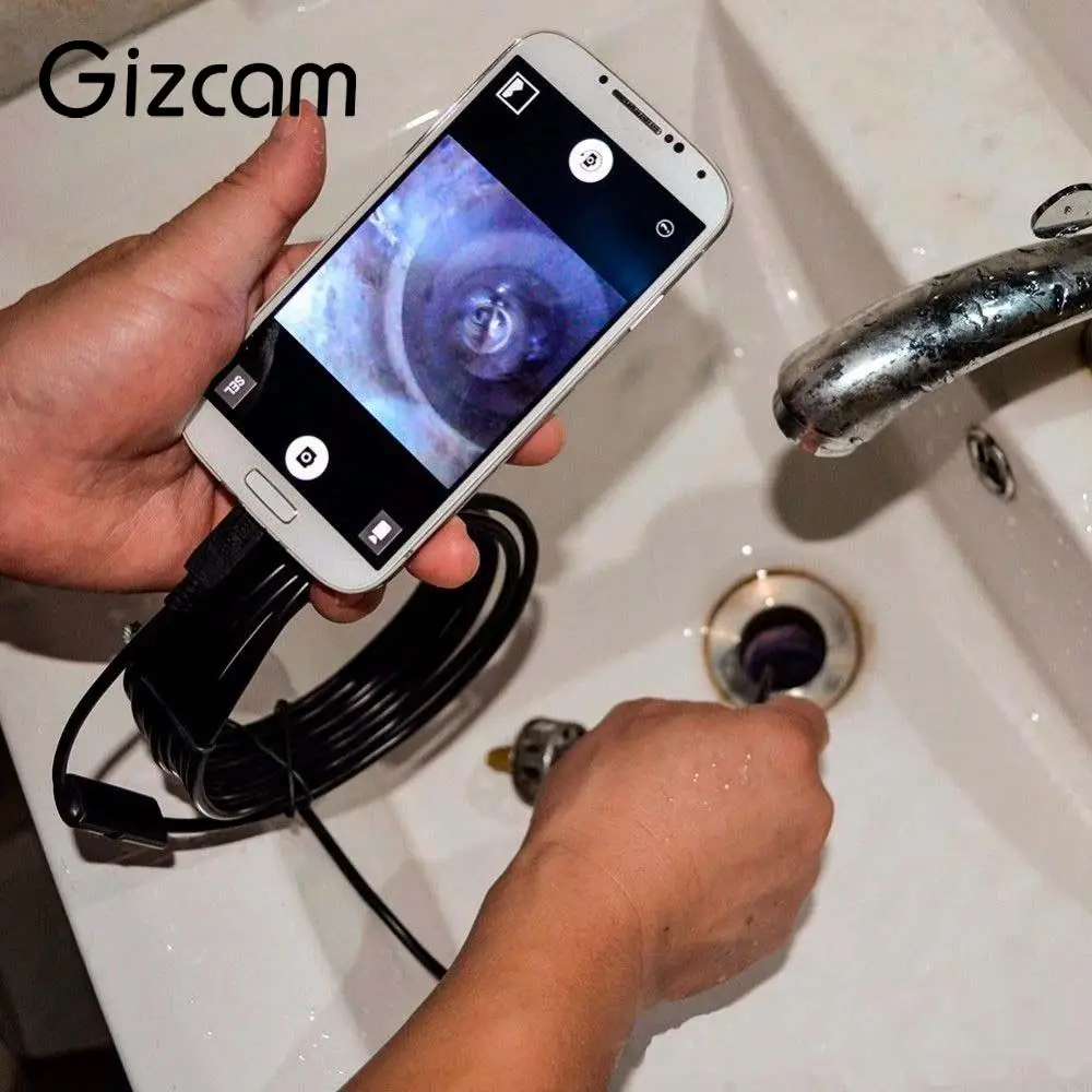 Камера Эндоскоп Gizcam водонепроницаемая камера Бороскоп с микро usb 7 мм 1 м|camera