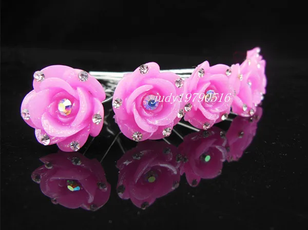 20pcs/lot Free Shipping Hot Pink Flower with little Crystal hair pins. Wedding Party Woman Hair clips
20pcs/lot Free Shipping Hot Pink Flower with little Crystal hair pins. Wedding Party Woman Hair clips