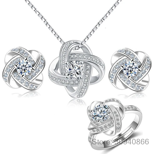 2019 Bridal Jewelry Sets 925 Sterling Silver Crystal Cross Clover Flower Necklaces for Women Wedding Jewelry Bijoux
2019 Bridal Jewelry Sets 925 Sterling Silver Crystal Cross Clover Flower Necklaces for Women Wedding Jewelry Bijoux