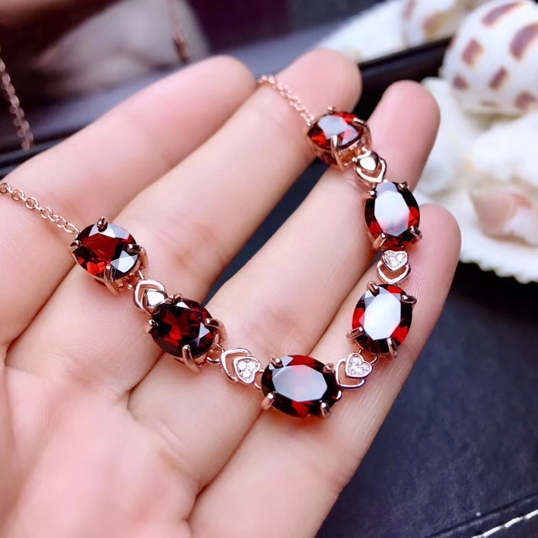 S925 silver natural red garnet bracelet natural gemstone bracelet Elegant Lovely round link women weddings gift fine jewelry
S925 silver natural red garnet bracelet natural gemstone bracelet Elegant Lovely round link women weddings gift fine jewelry