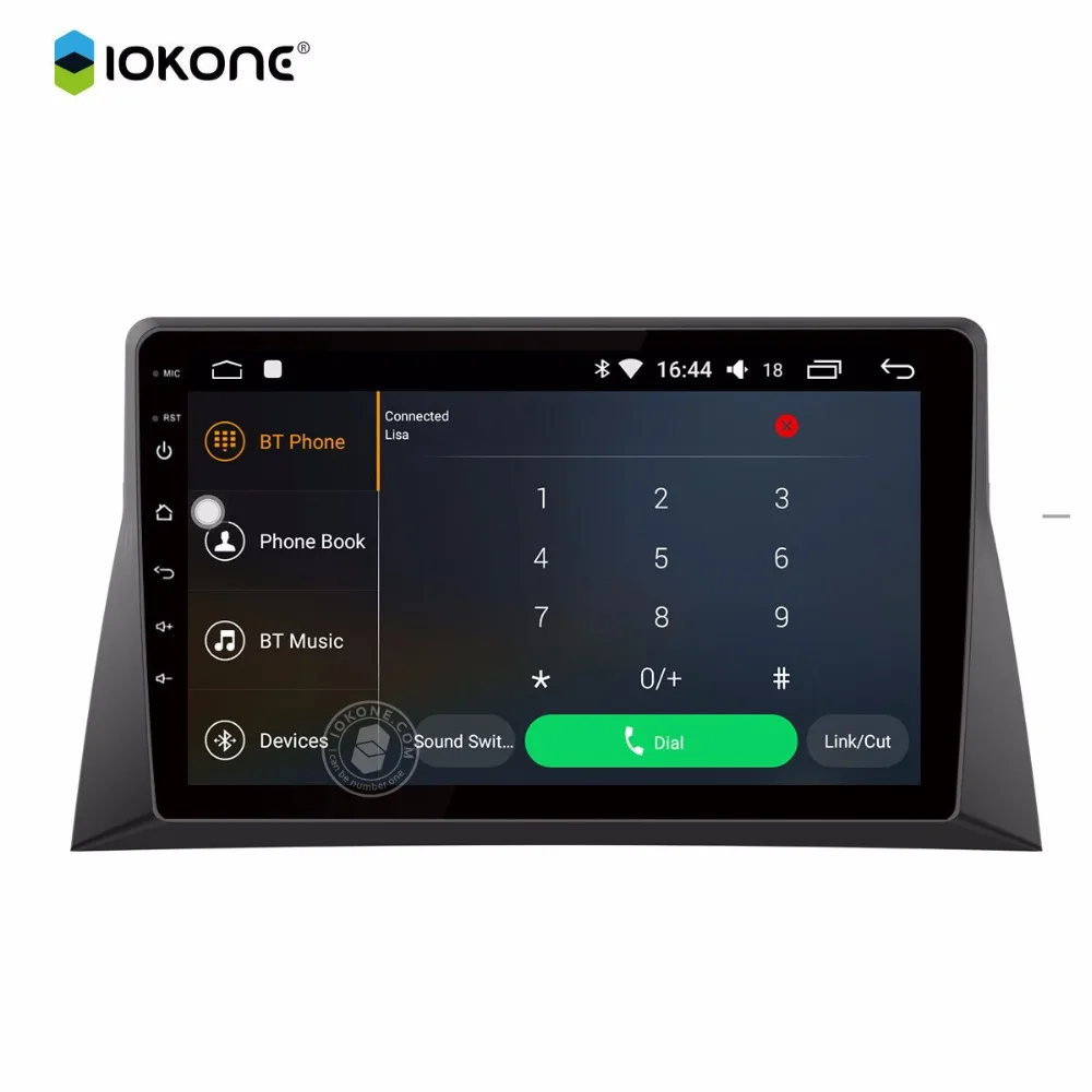 IOKONE автомобильный android 8 0 DVD мультимедийный плеер core стерео 2 din gps Авто Радио экран