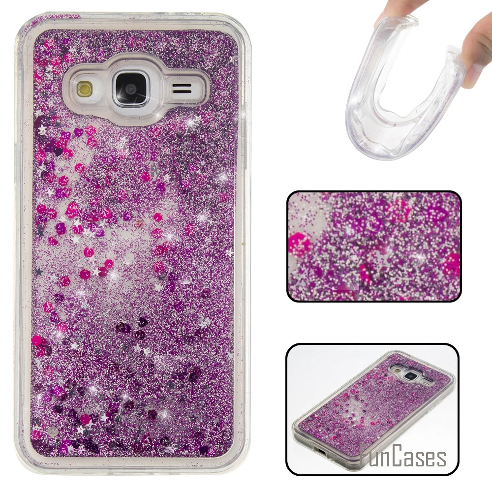 Coque Bling Love Heart Stars Мягкий ТПУ чехол для телефона samsung Galaxy J3 Fundas Quicksand сотовый Чехол J300