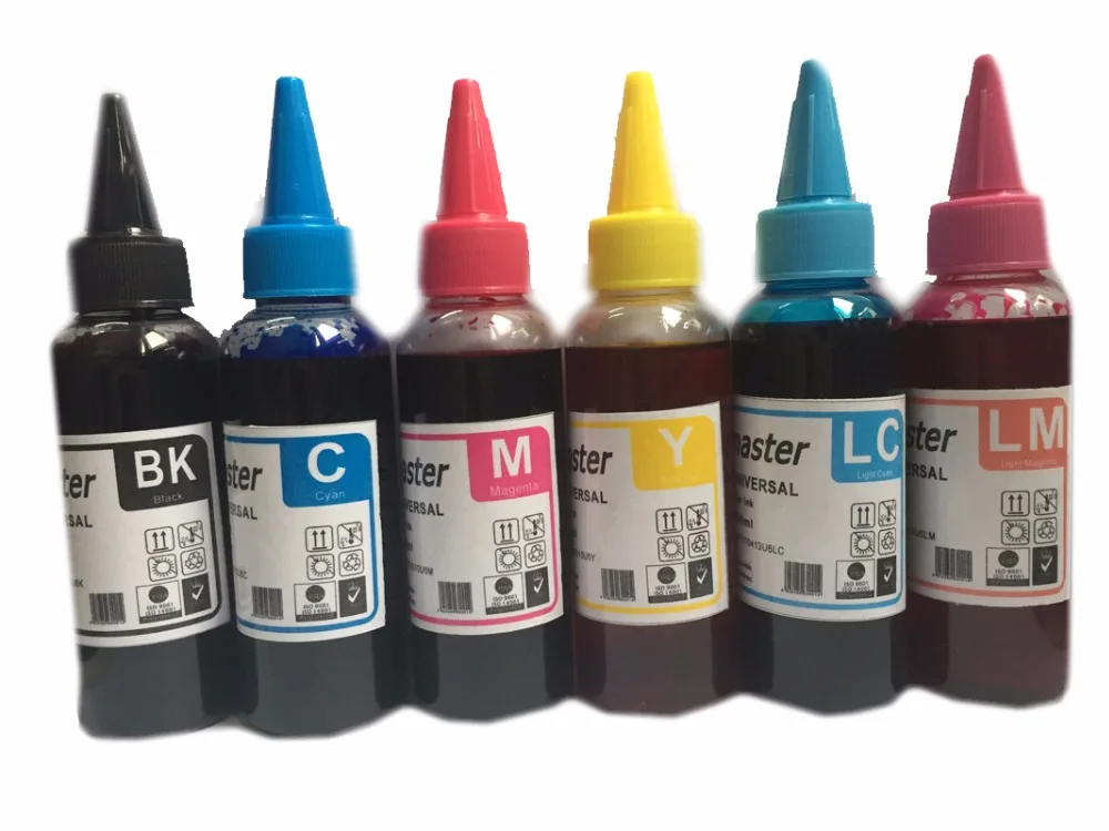 

Краска для принтера Epson Stylus Photo R200 R220 R300 R300M R320 R340 RX500 RX600 RX620 RX640, 6x100 мл