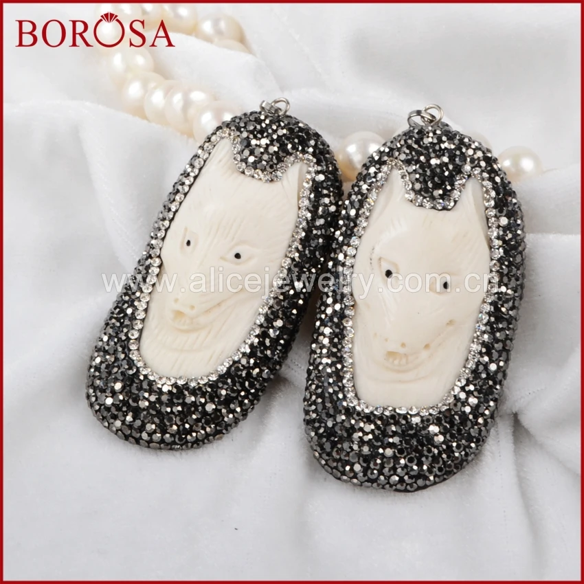 BOROSA 5 PCS Druzy Jewelry Paved Carve Ox Bone Zircon Fox Shape Pendant JAB451 Drusy Jewerly Free Shipping
BOROSA 5 PCS Druzy Jewelry Paved Carve Ox Bone Zircon Fox Shape Pendant JAB451 Drusy Jewerly Free Shipping