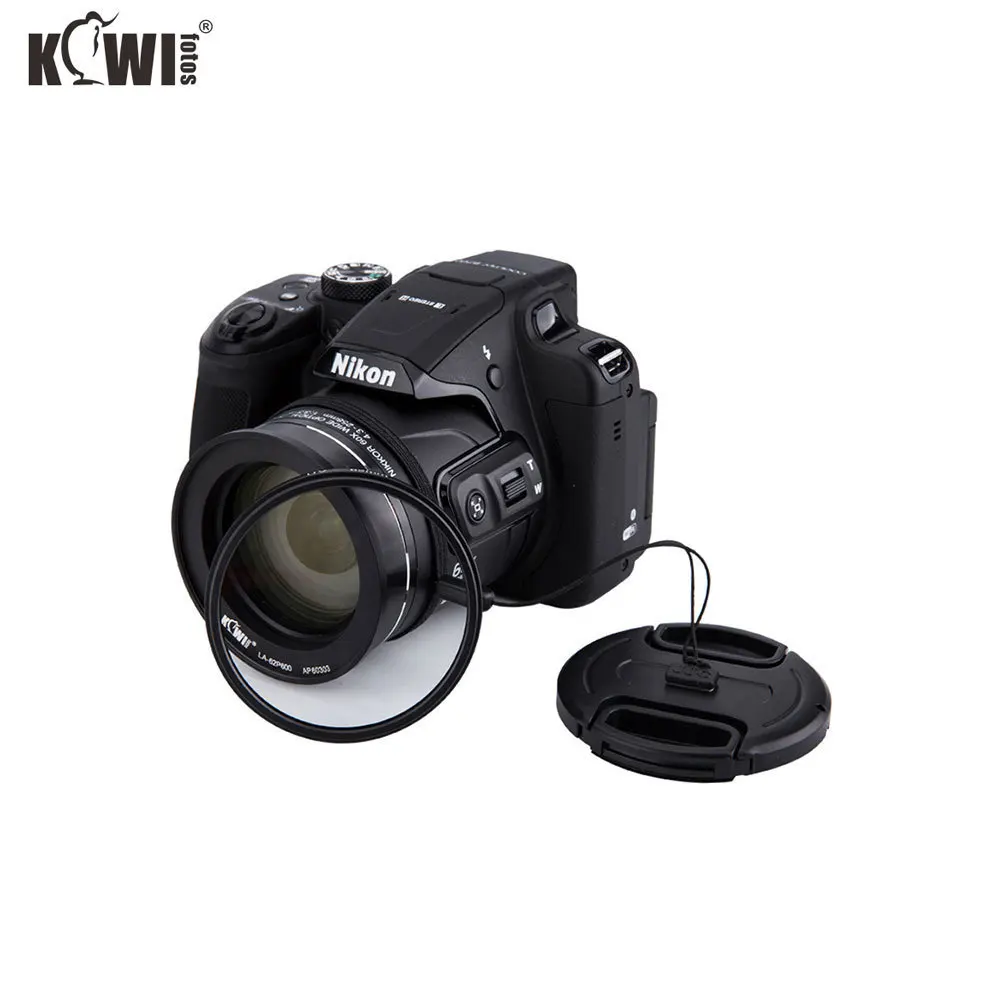 KiwiFotos Lens Cap with Keeper Adapter Ring 62mm UV Filter 4-in-1 Kit for Nikon Coolpix B700 P600 P610 P610S Cameras
KiwiFotos Lens Cap with Keeper Adapter Ring 62mm UV Filter 4-in-1 Kit for Nikon Coolpix B700 P600 P610 P610S Cameras