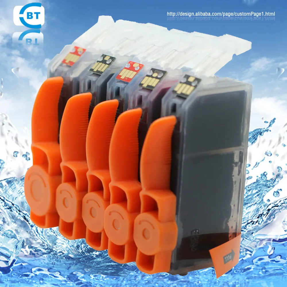 5pcs compatible canon PGI-525BK CLI-526 inkjet cartridge for MG5250 MG5150 MG6150 MG8150 IP4850 MX885 IX6550 printer
5pcs compatible canon PGI-525BK CLI-526 inkjet cartridge for MG5250 MG5150 MG6150 MG8150 IP4850 MX885 IX6550 printer