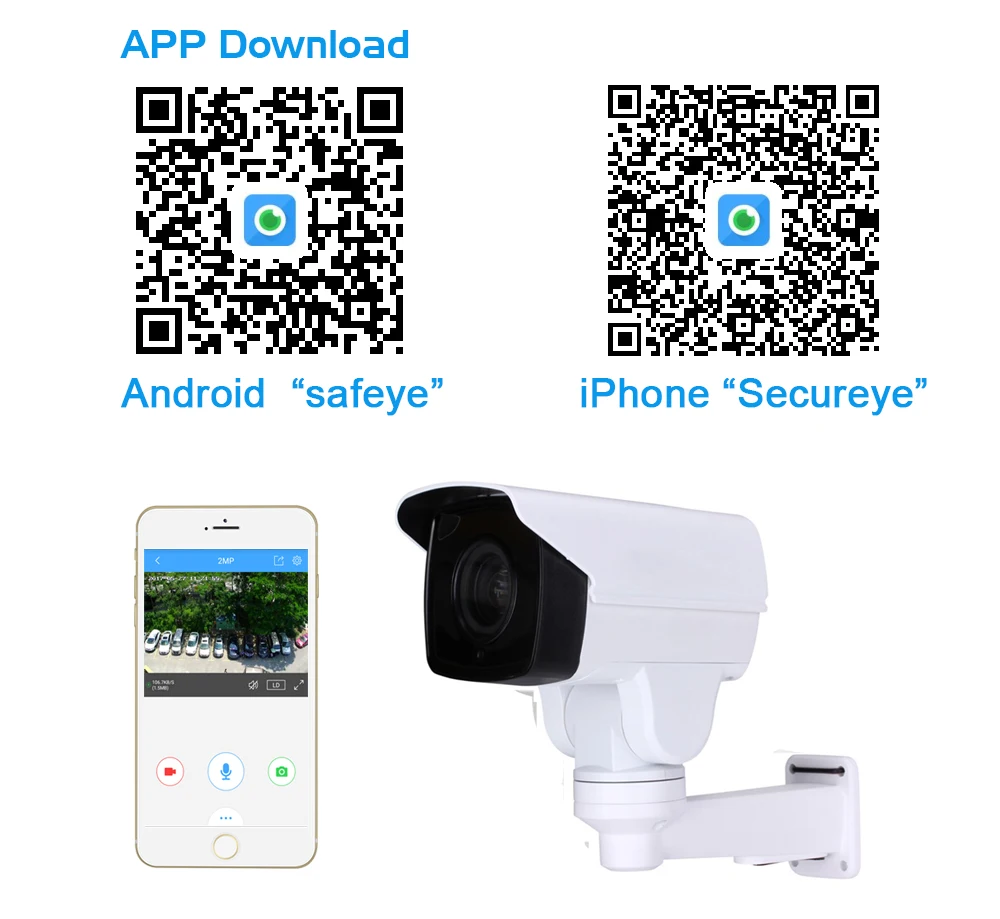 

2MP 1080P 4MP mini IP PTZ outdoor PoE onvif P2P 4X 10X optical zoom IR 80M security cctv Camera support hikvision protocol