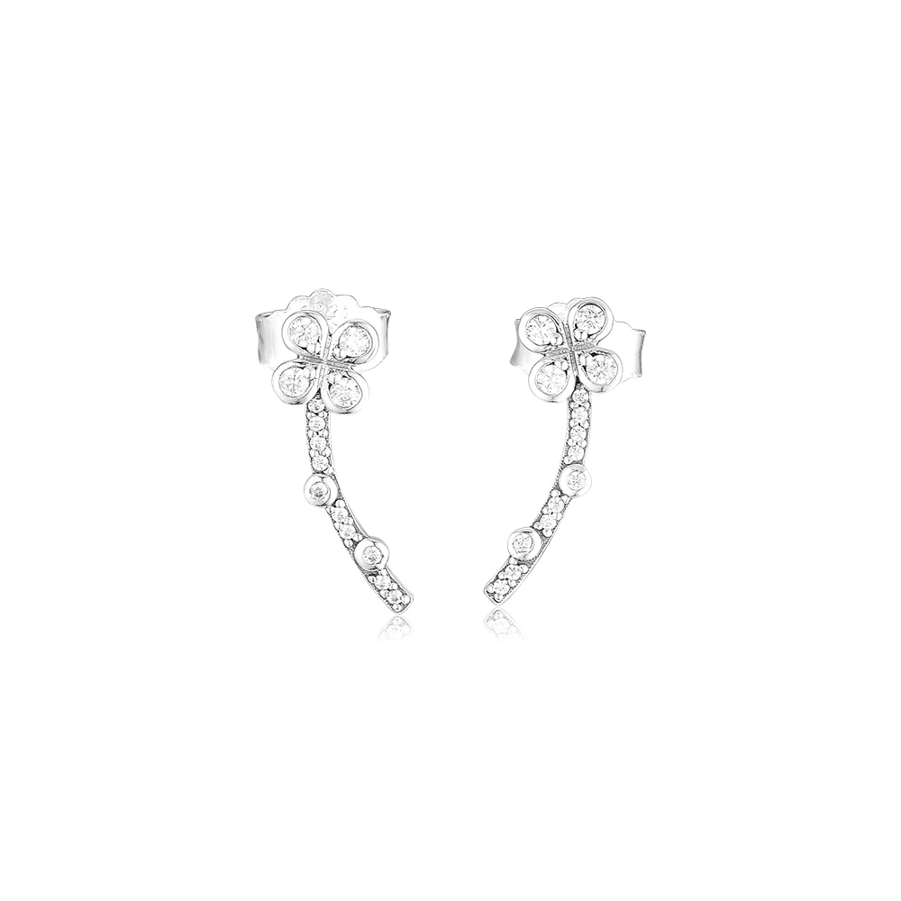Genuine 925 Sterling Silver Earrings Draped Four-Petal Flowers Earring Studs for Women Fine Jewelry brincos Wholesale
Genuine 925 Sterling Silver Earrings Draped Four-Petal Flowers Earring Studs for Women Fine Jewelry brincos Wholesale