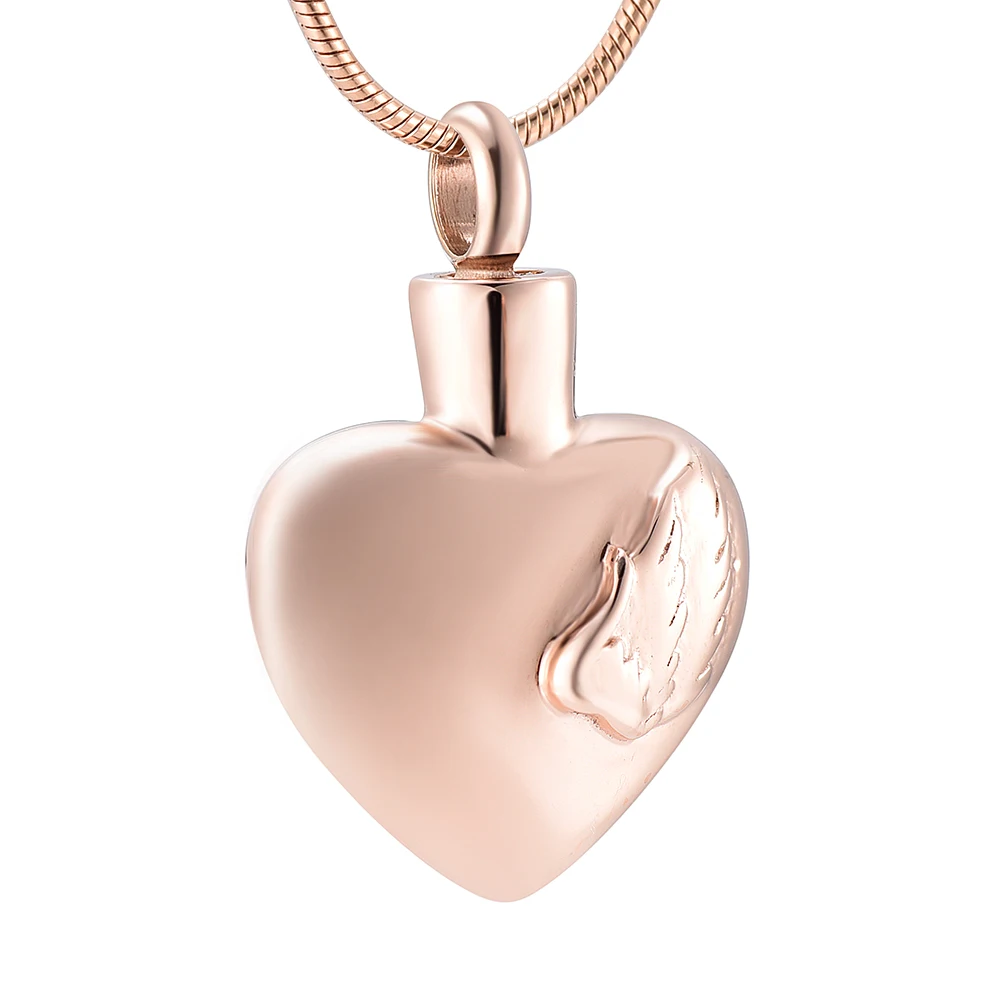 IJD9917 Stainless Steel Angel Wing In My Heart Cremation Pendant Urn Necklace Ashes Holder Keepsake Memorial Jewelry For Women
IJD9917 Stainless Steel Angel Wing In My Heart Cremation Pendant Urn Necklace Ashes Holder Keepsake Memorial Jewelry For Women