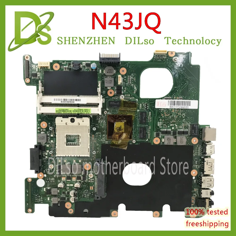KEFU N43JQ Mainboard For ASUS N43J N43JM N43JF Laptop Motherboard 1G video card N43JQ Motherboard Test 100% original
KEFU N43JQ Mainboard For ASUS N43J N43JM N43JF Laptop Motherboard 1G video card N43JQ Motherboard Test 100% original