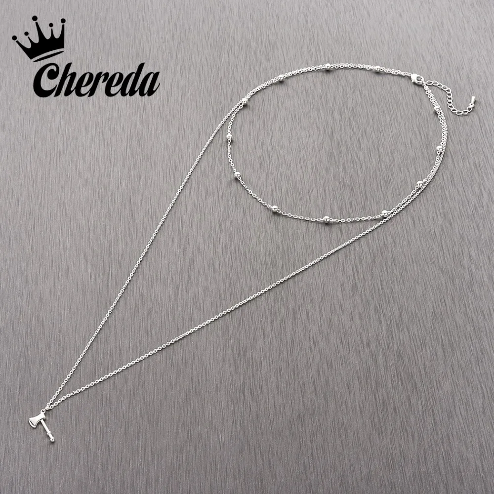 Chereda Silver Gold Color Layer Multilayer Tassel Pendants For Women Chain Necklace Collar Jewelry Ax Shape Accessories Present
Chereda Silver Gold Color Layer Multilayer Tassel Pendants For Women Chain Necklace Collar Jewelry Ax Shape Accessories Present
