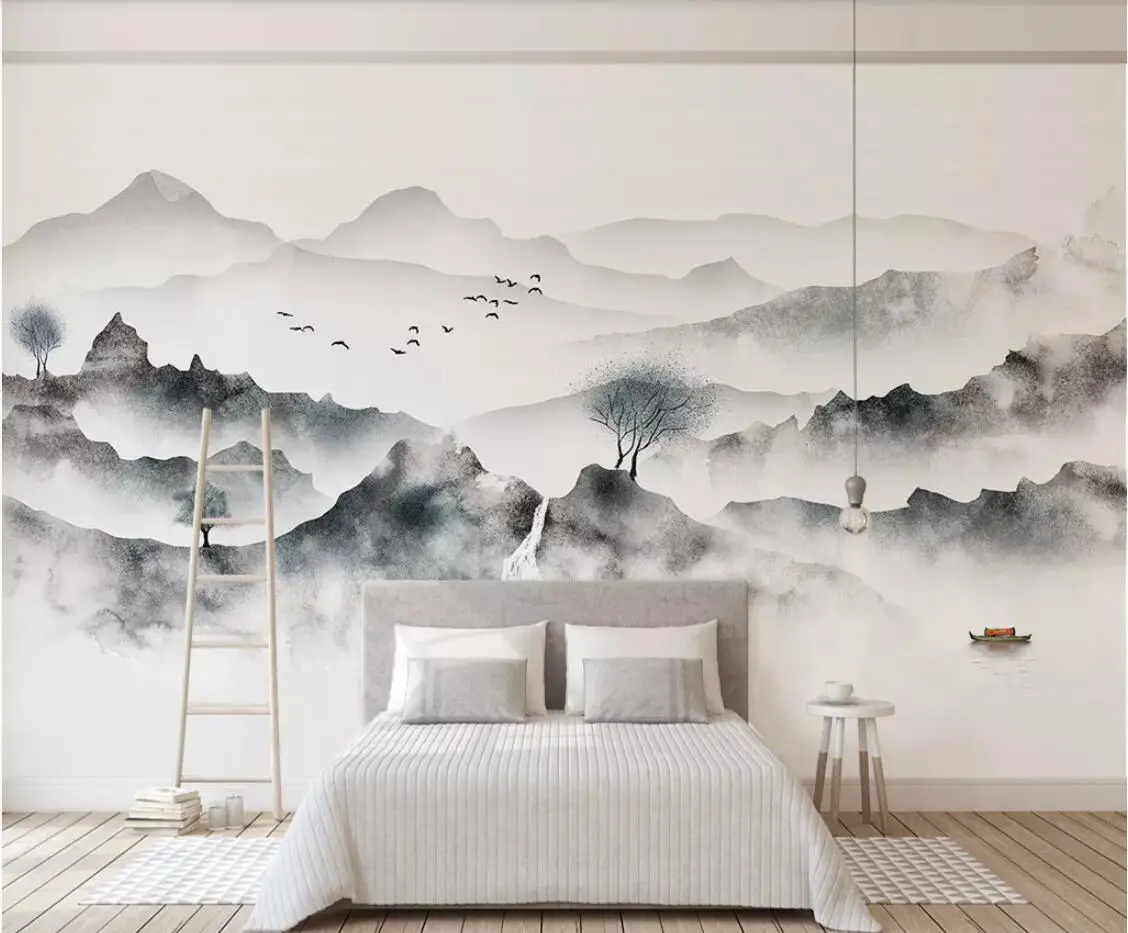 Modern Creative Water Ink Mountain Mural Wallpaper for Living Room Art Wall Decor HD Photo Wall Papers Painting Customize
Modern Creative Water Ink Mountain Mural Wallpaper for Living Room Art Wall Decor HD Photo Wall Papers Painting Customize