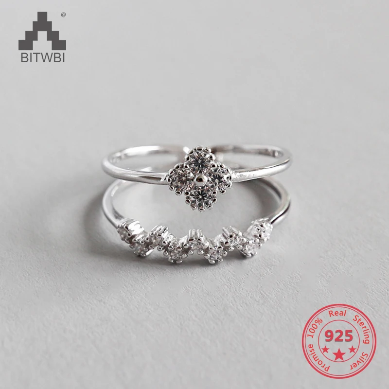 Chic 100% 925 Sterling Silver New Fashion Rhinestone Zircon Crystal Clover Ring Adjustable Jewelry For Women
Chic 100% 925 Sterling Silver New Fashion Rhinestone Zircon Crystal Clover Ring Adjustable Jewelry For Women