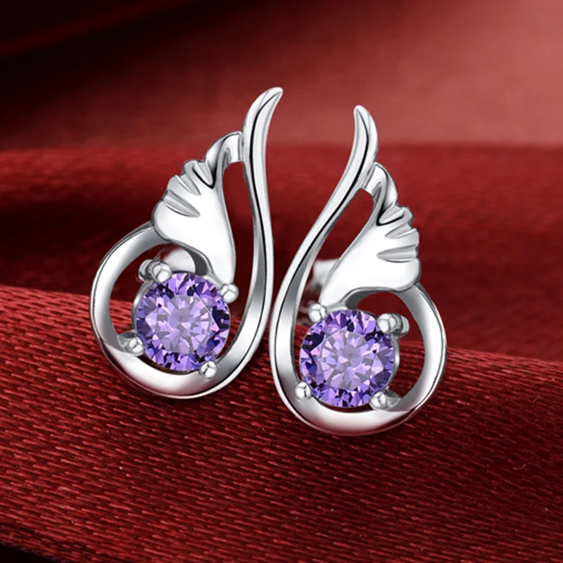 Wholesale 925 sterling silver fashion shiny crystal angel wings ladies stud earrings jewelry female Anti allergy drop shipping
Wholesale 925 sterling silver fashion shiny crystal angel wings ladies stud earrings jewelry female Anti allergy drop shipping