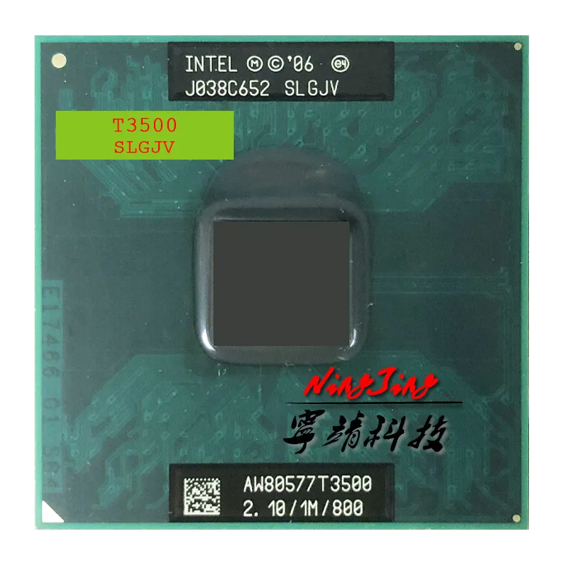 Двухъядерный процессор Intel Celeron T3500 SLGJV 2 1 ГГц двухъядерный CPU 1M 35W Socket P|Процессоры| |
