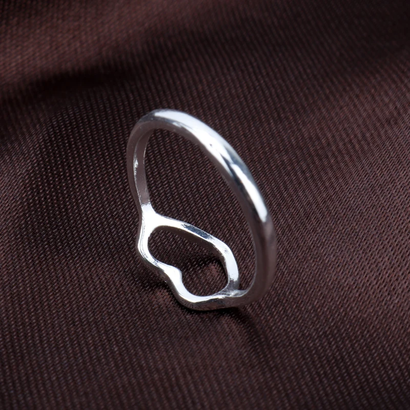 Модное ювелирное изделие кольцо для лучших друзей простое с отверстием в форме