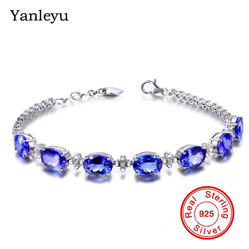 Yanleyu Solid 925 Sterling Silver Charm Bracelets for Women Luxury Blue Crystal CZ Zircon Bracelet Bridal Wedding Jewelry ZB002
Yanleyu Solid 925 Sterling Silver Charm Bracelets for Women Luxury Blue Crystal CZ Zircon Bracelet Bridal Wedding Jewelry ZB002