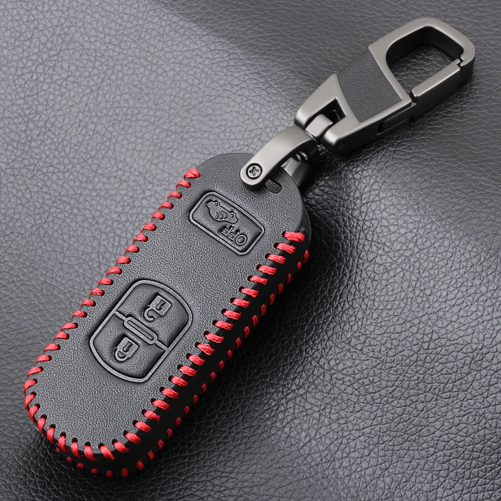 Leather Car Key Cover Remote Fob Case For MAZDA 2 3 5 6 CX-3 CX-4 CX-5 CX-7 CX-9 Speed Miata MX5 Shell Jacket Protector Button | Автомобили