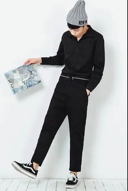 Spring and autumn Korean version of men's jumpsuits slim men's overalls jumpsuits small foot harem pants. S-6XL
Spring and autumn Korean version of men's jumpsuits slim men's overalls jumpsuits small foot harem pants. S-6XL