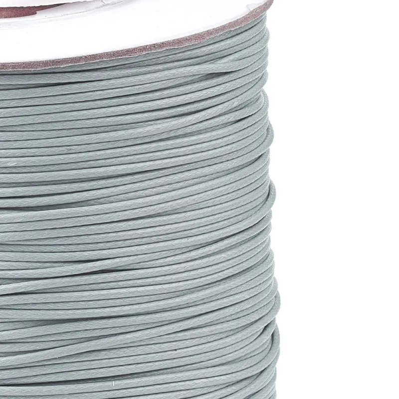 185yard/roll 1.0mm Pandahall Waxed Polyester Cord Gray Stringing Material Findings for DIY Necklace Bracelet Jewelry Making | Украшения и