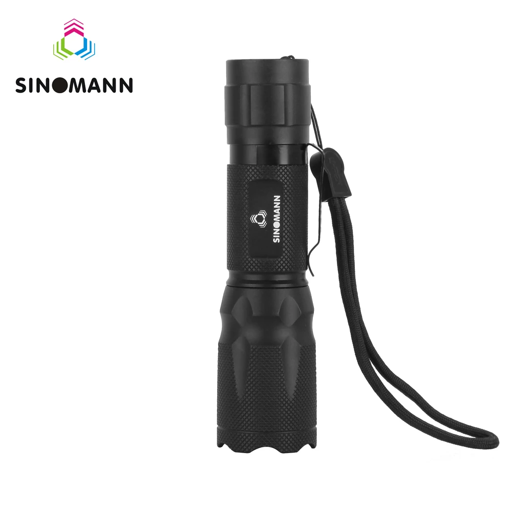 

T6 LED Flashlight 18650 zoom torch waterproof flashlights XM-L T6 3800LM 5 mode led Zoomable light For 3x AAA or 3.7v Battery