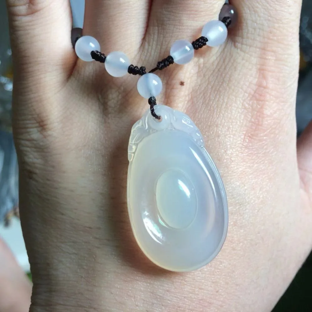 Natural White Agate Necklace Pendant Fine Gemstone Jewelry For Women For Gift Wholesale !
Natural White Agate Necklace Pendant Fine Gemstone Jewelry For Women For Gift Wholesale !