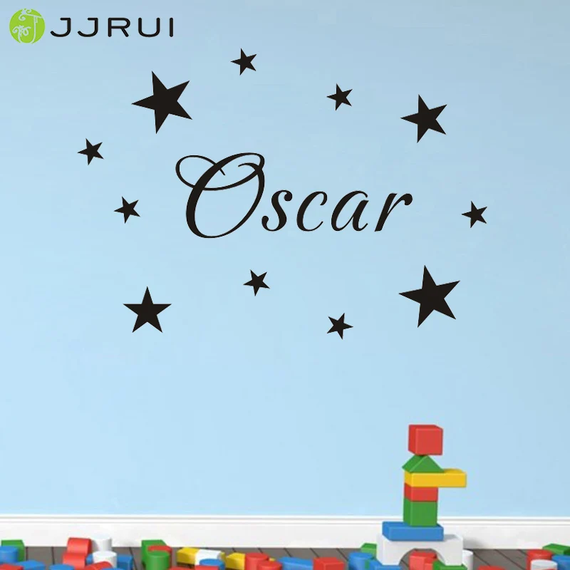 JJRUI Personalised Name Wall Art Custom Stars Vinyl Sticker Kids Bedroom Childrens Home Decor Wall Stickers
JJRUI Personalised Name Wall Art Custom Stars Vinyl Sticker Kids Bedroom Childrens Home Decor Wall Stickers