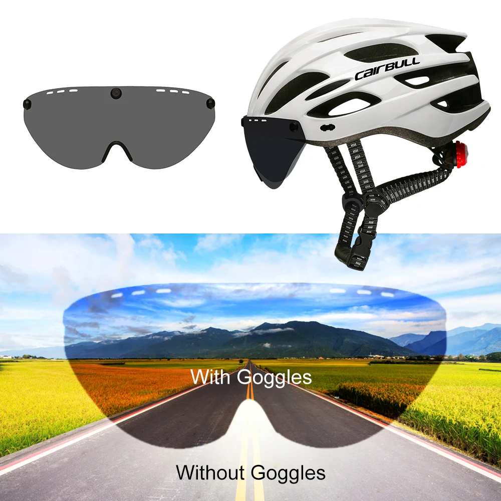 Mountain Road Bike Helmet with Safety Light Removable Visor Goggles Cycling Bicycle Safety Helmet for Road Mountain Bike
Mountain Road Bike Helmet with Safety Light Removable Visor Goggles Cycling Bicycle Safety Helmet for Road Mountain Bike
