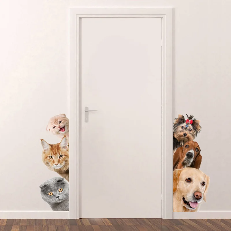 NEW Cute Funny 3D Cat Dog Door Wall Stickers Removable Sitting Room Porch Bedroom Wall Decals Animals Mural Art Wallpaper
NEW Cute Funny 3D Cat Dog Door Wall Stickers Removable Sitting Room Porch Bedroom Wall Decals Animals Mural Art Wallpaper