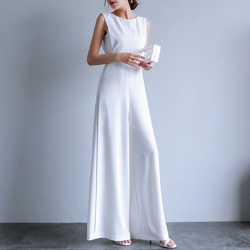 Summer Female Plus Size Elegant Loose Jumpsuit Trousers Women Casual Long Pants Overalls in White Black
Summer Female Plus Size Elegant Loose Jumpsuit Trousers Women Casual Long Pants Overalls in White Black