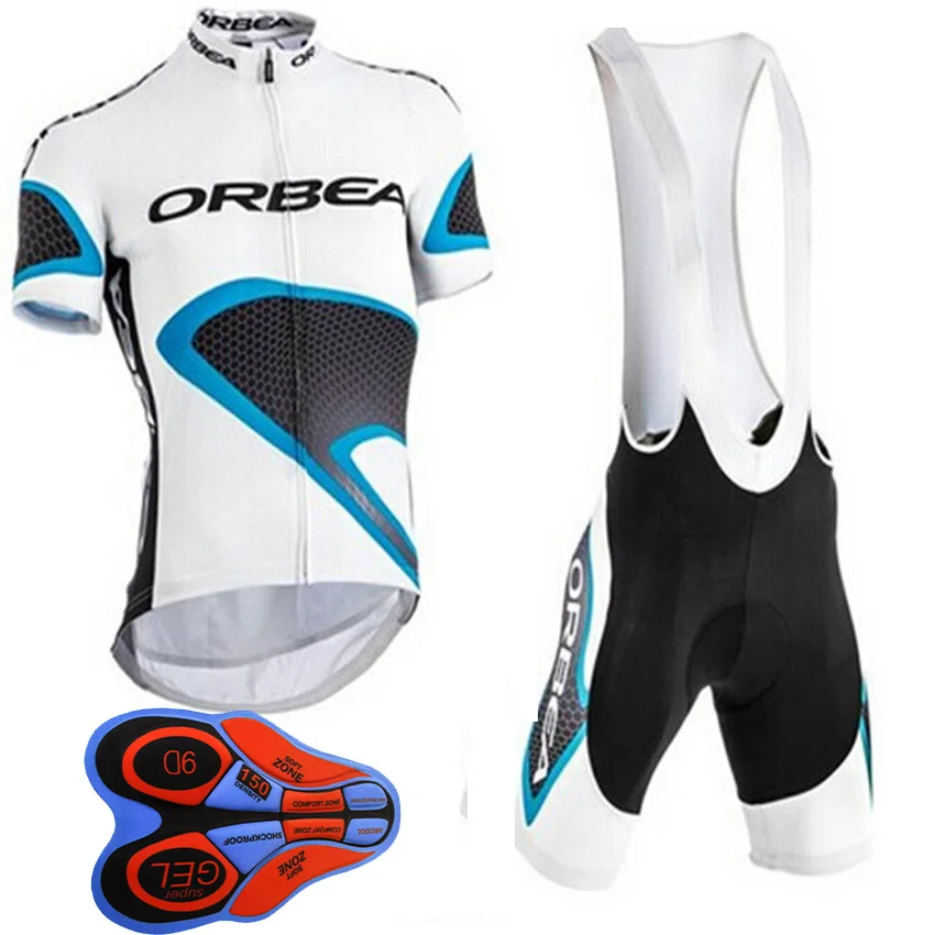 2017 Pro команда Orbea Велоспорт комплект одежды Короткие рукава летние