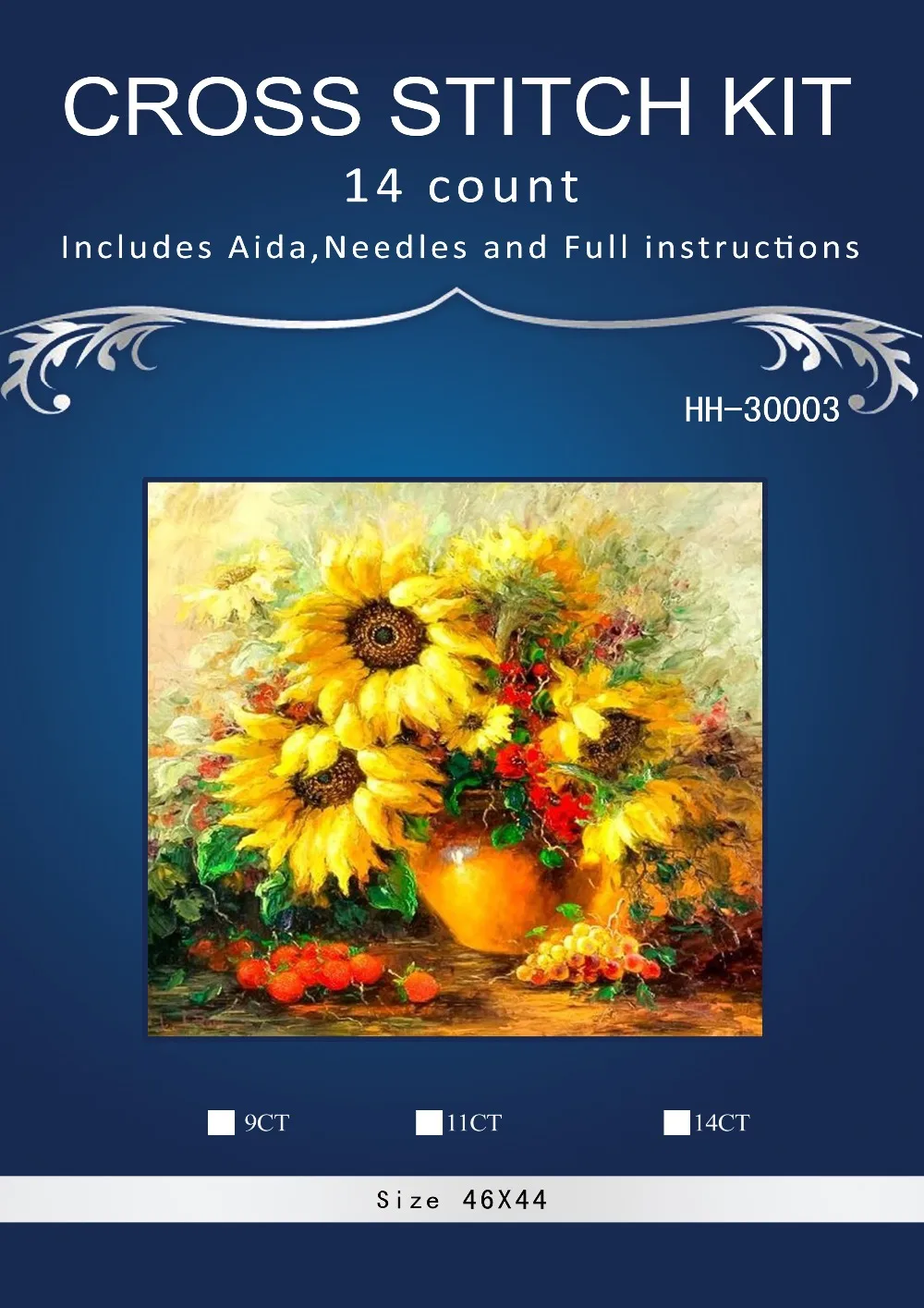 Top Quality Lovely Cute Counted Cross Stitch Kit Similar sunflowers cross stitch dim 35028 JCS 14CT higher quality threads
Top Quality Lovely Cute Counted Cross Stitch Kit Similar sunflowers cross stitch dim 35028 JCS 14CT higher quality threads