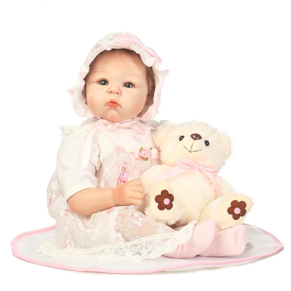 Lifelike Baby Dolls 22 Inch 55cm Smiling Realistic Soft Vinyl Reborn Dolls Kid's Birthday Christmas Gift Juguetes Brinquedos
Lifelike Baby Dolls 22 Inch 55cm Smiling Realistic Soft Vinyl Reborn Dolls Kid's Birthday Christmas Gift Juguetes Brinquedos