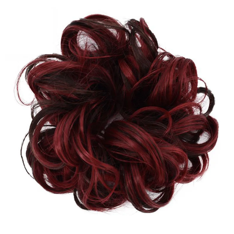 Fashion Women Curly Messy Donut Hair Bun Piece Thick Hairpiece Extension Tools | Красота и здоровье